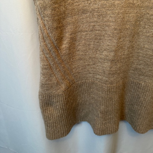 Anthropologie Size Small Cowl Neck Long Sleeve Sweater Dress Alpaca Cashmere Tan - Picture 2 of 13